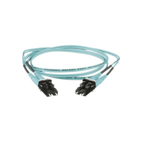Jumper de Fibra Optica Multimodo 50/125 OM3, LC-LC Duplex, OFNR (Riser