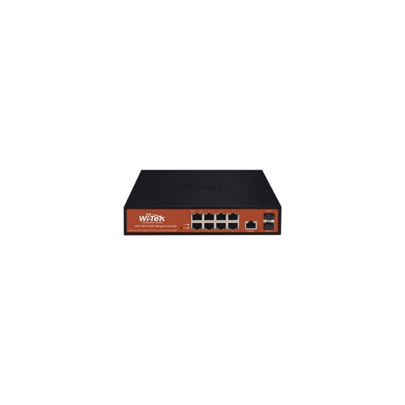 Switch Administrable de 8 puertos Gigabit Ethernet con PoE 802.3 af/at