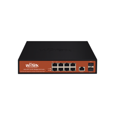 Switch Administrable de 8 puertos Gigabit Ethernet con PoE 802.3 af/at