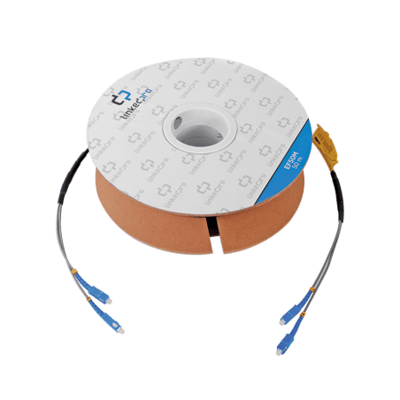 Carrete de Fibra Óptica Monomodo con conectores SC-SC Duplex, Reforzad