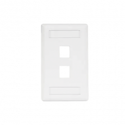 Placa Frontal para 2  Puertos Teléfono/Datos/Multimedia/ Color Blanco.
