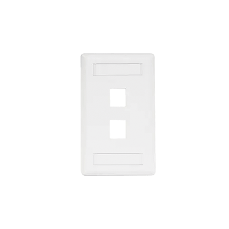 Placa Frontal para 2  Puertos Teléfono/Datos/Multimedia/ Color Blanco.