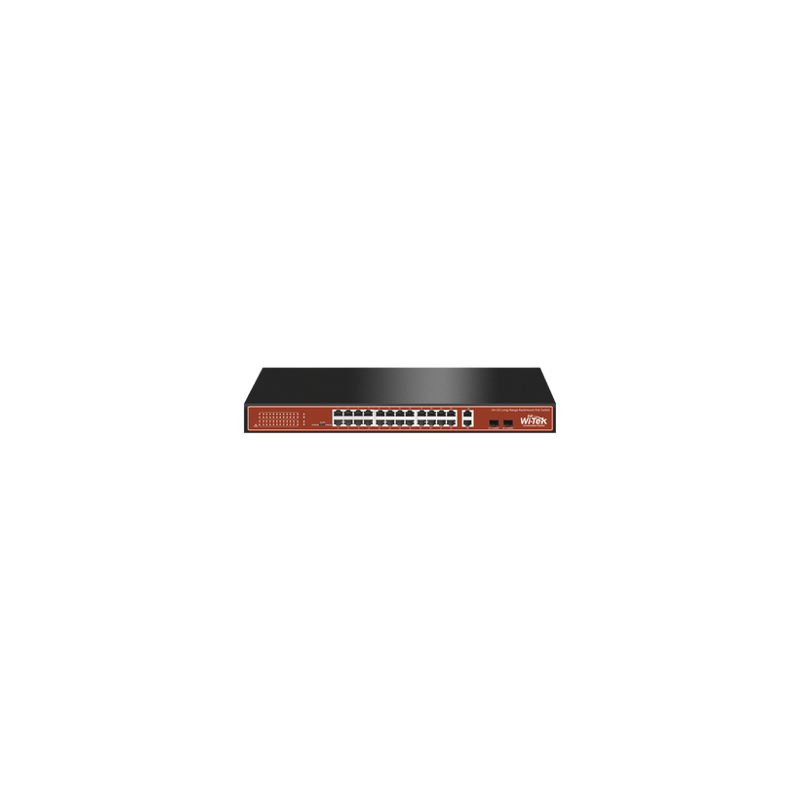 Switch PoE (802.3af/at/bt) / No administrable de largo alcance / Hasta