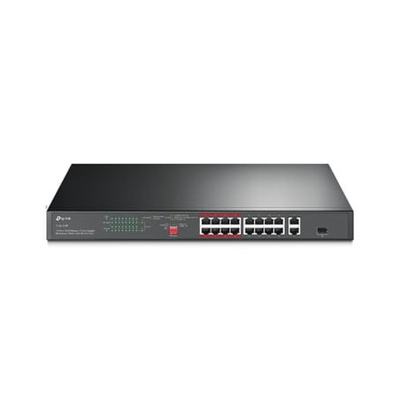 Switch PoE no Administrable 16 puertos 10/100 Mbps  2 puertos 10/100/1