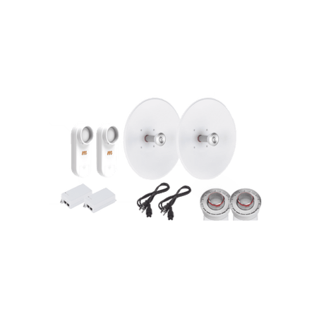 Enlace completo de 2 radios C5X con antenas UD-TP-27 (27 dBi), rango d