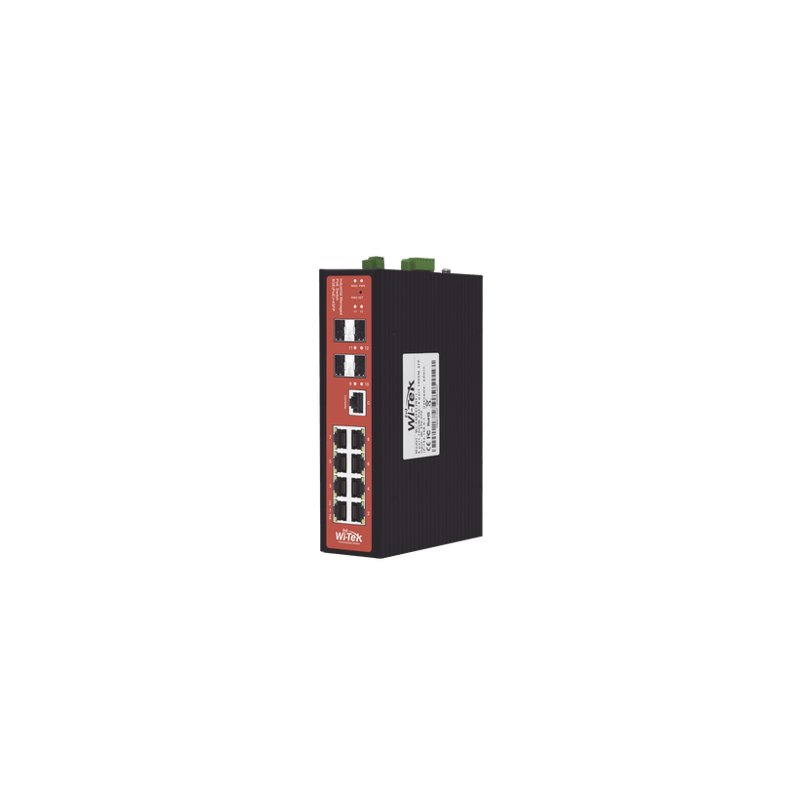 Switch Industrial 8 puertos / Administrable PoE / Puerto 1-2 PoE 24V/4