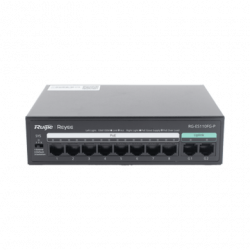 Switch PoE no administrado de 2 puertos Gigabit y 8 puertos 10/100 Mbp