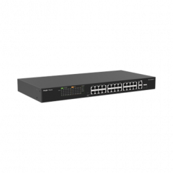 Switch PoE, no administrable hasta 370W, 2 puertos Gigabit y 24 puerto