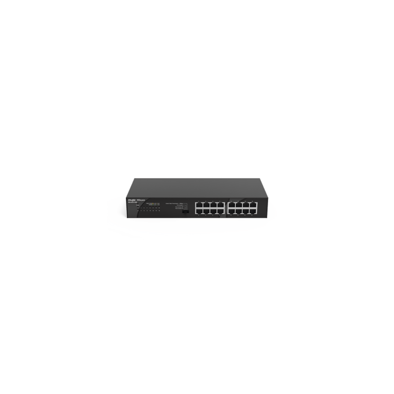 Switch no PoE, no administrable, con 16 puertos 10/100/1000 Mbps