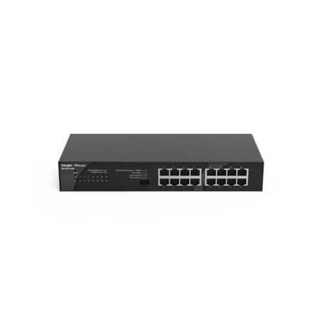 Switch no PoE, no administrable, con 16 puertos 10/100/1000 Mbps