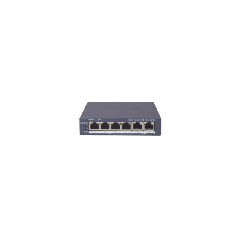 Switch Gigabit PoE / Administrable / 4 Puertos 1000 Mbps PoE / 2 Puert