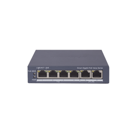 Switch Gigabit PoE / Administrable / 4 Puertos 1000 Mbps PoE / 2 Puert
