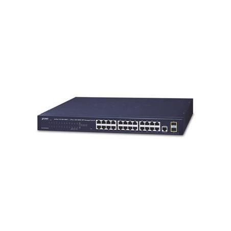 Switch Administrable Capa 2 de 24 Puertos Gigabit 10/100/1000T, 2 Puer