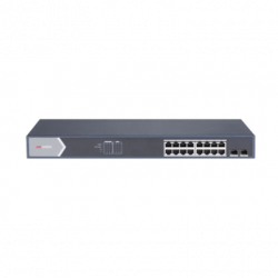Switch Gigabit PoE / Administrable / 16 Puertos 1000 Mbps PoE / 2 Puer
