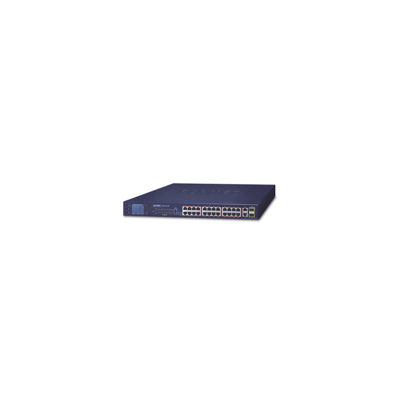 Switch No Administrable 24 Puertos PoE 10/100 802.3af/at, 2 Combo TP/S