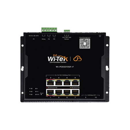 Switch L2 PoE Industrial / Administración Cloud Gratuita / 8 Puertos P