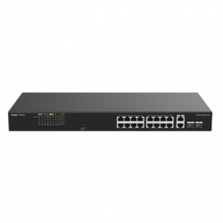 Switch PoE 120 Watts, No Administrable Ideal para CCTV, 16 Puertos 10/