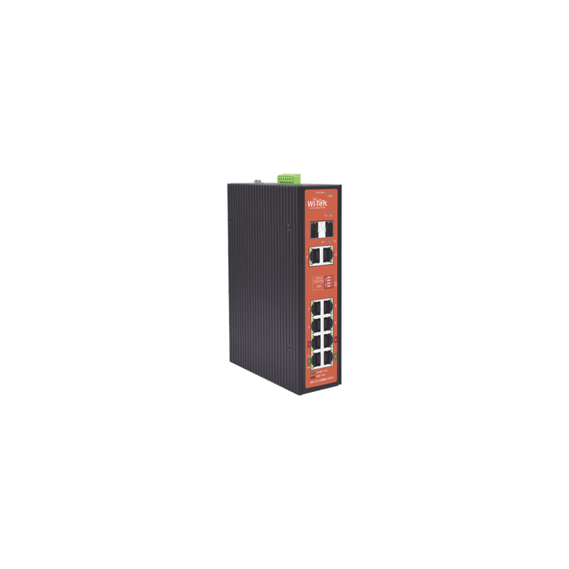 Switch PoE Industrial No administrable / Puertos 1-2 PoE 802.3 af/at y