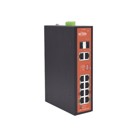 Switch PoE Industrial No administrable / Puertos 1-2 PoE 802.3 af/at y