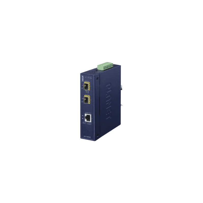 Convertidor de Medios Industrial de 1 Puerto Ethernet 10/100/1000 Base