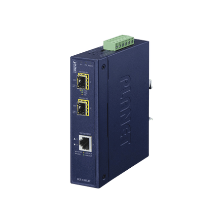 Convertidor de Medios Industrial de 1 Puerto Ethernet 10/100/1000 Base
