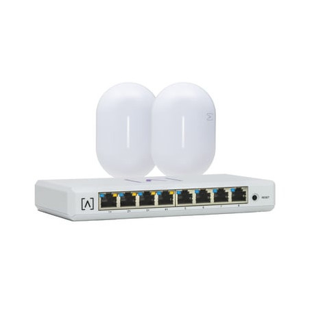 Kit de lanzamiento Alta Labs: Incluye 1 Switch PoE S8-POE / 2 Puntos d