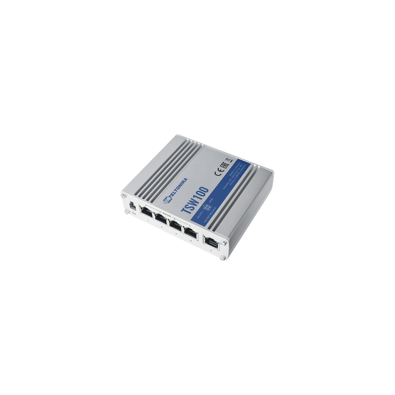 Switch Industrial No-Administrable 5 puertos Gigabit, PoE en 4 puertos