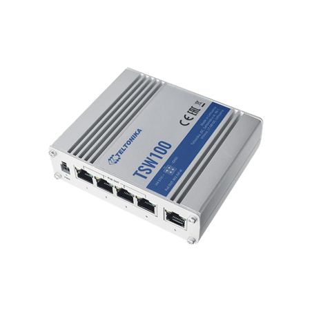 Switch Industrial No-Administrable 5 puertos Gigabit, PoE en 4 puertos