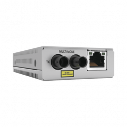 Convertidor de medios Fast Ethernet a fibra óptica, conector ST, multi