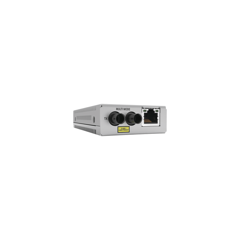 Convertidor de medios Fast Ethernet a fibra óptica, conector ST, multi