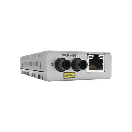 Convertidor de medios Fast Ethernet a fibra óptica, conector ST, multi