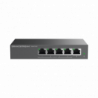 Switch PoE Gigabit No Administrable / 5 puertos 10/100/1000 Mbps / 4 p