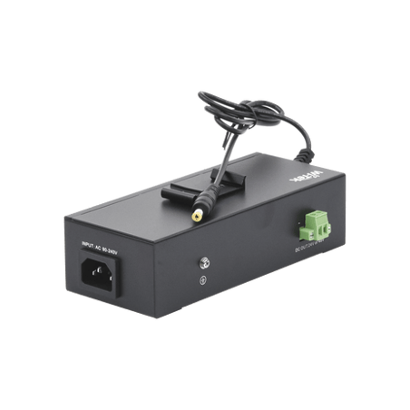 Inyector PoE industrial / Con UPS No-Break / Cuenta con 2 Puertos Giga