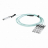 Cable AOC QSFP de 40 Gbps a 4x 10 Gbps / Cable de fibra óptica Activo