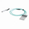 Cable AOC QSFP de 40 Gbps a 4x 10 Gbps / Cable de fibra óptica Activo
