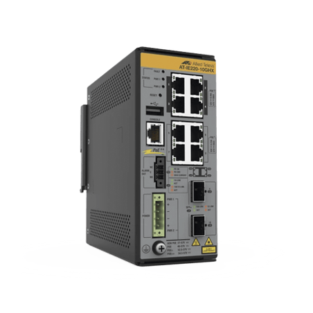 8x 10/100/1000T, 2x 1G/10G SFP, Industrial Ethernet, Layer 2 Switch, P