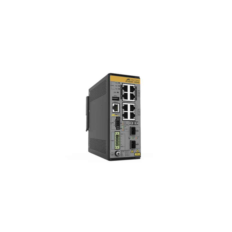 8x 10/100/1000T, 2x 1G/10G SFP, Industrial Ethernet, Layer 2 Switch, P