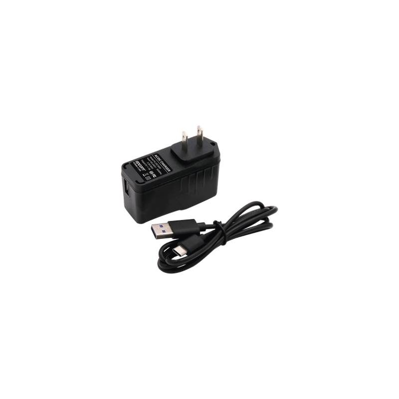 Adaptador de pared de 5 Vcc,  3 A con micro-USB tipo C