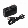 Adaptador de pared de 5 Vcc,  3 A con micro-USB tipo C