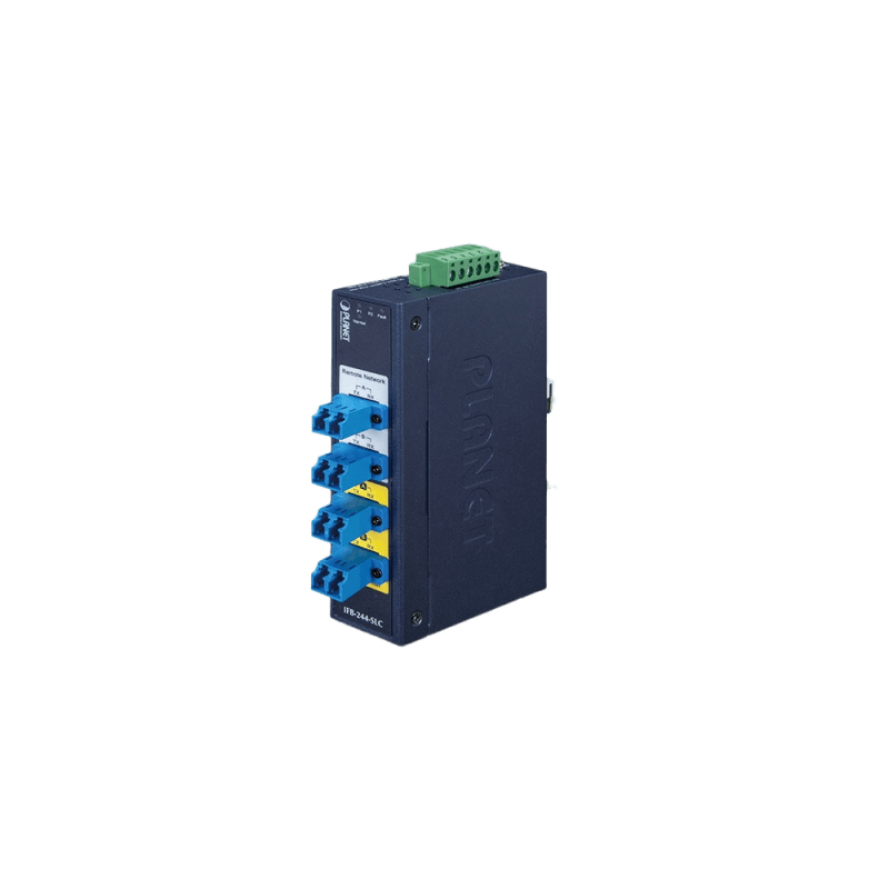 Switch Industrial Bypass de Fibra Optica Monomodo con Conector LC de 2