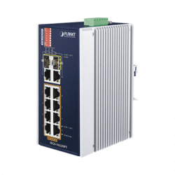 Switch Industrial PoE no administrable de 8 Puertos 10/100TX 802.3at,
