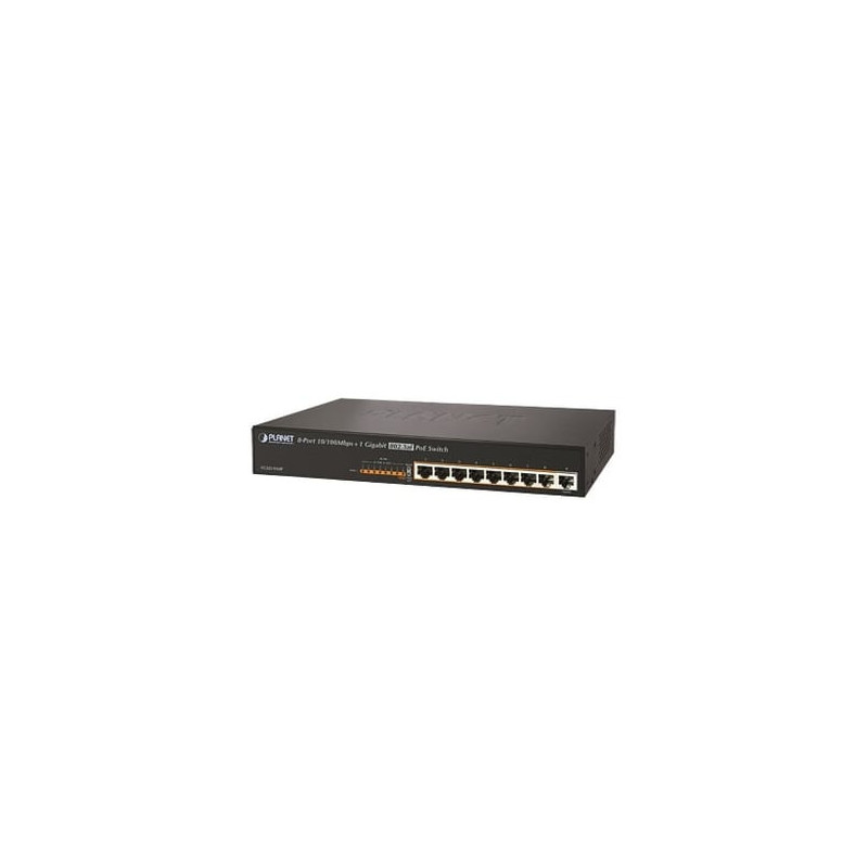 Switch no adminsitrable PoE de 8 Puertos PoE 100BaseTX  1 Puerto 100/1