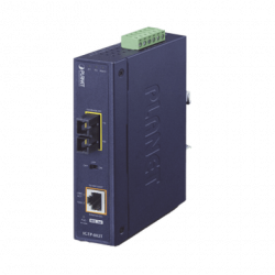 Convertidor de medios industrial PoE 1000BASE-SX a 10/100/1000BASE-T 8