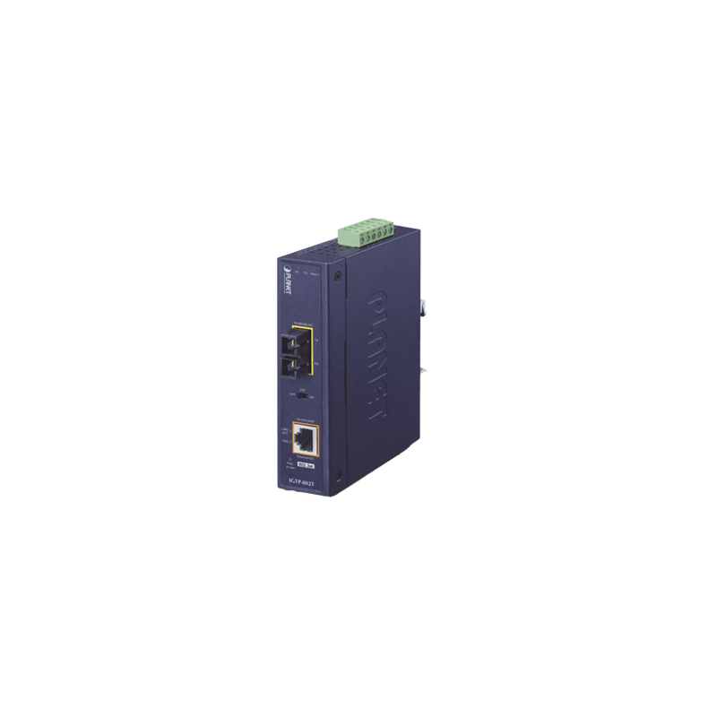 Convertidor de medios industrial PoE 1000BASE-SX a 10/100/1000BASE-T 8