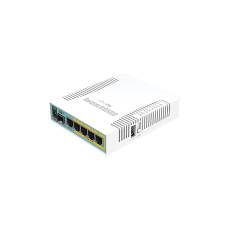 (hEX PoE) Routerboard 5 puertos Gigabit Ethernet PoE 802.3at, 1 Puerto