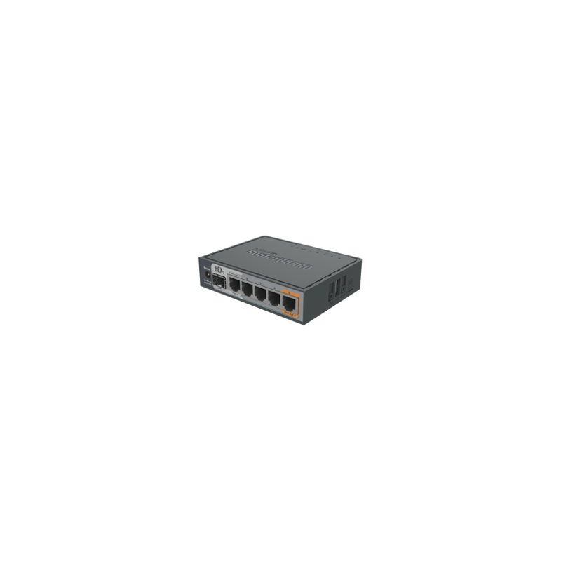 (hEX S) Router Dual Core, 5 puertos Gigabit, 1 Puerto SFP, PoE in, PoE
