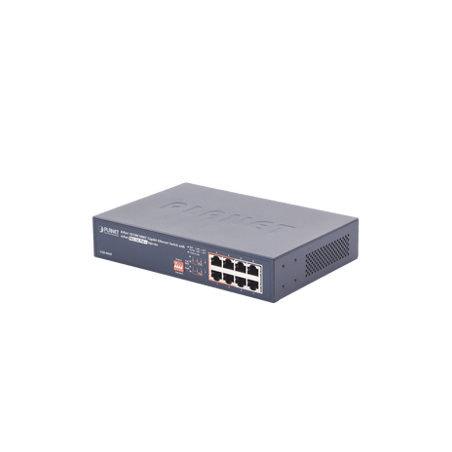 Switch PoE no Administrable, 8 Puertos 10/100/1000 Mbps con 4 Puertos