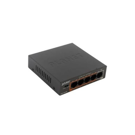 Switch PoE 802.3af/at distancia 250 m  4 puertos  1 puerto 10/100 de U
