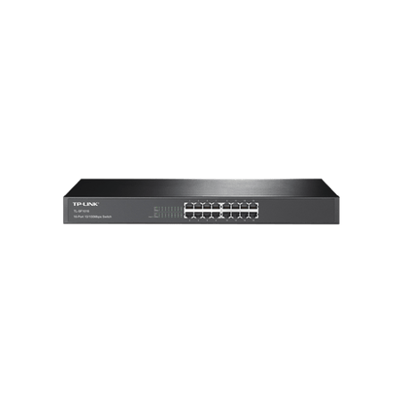 Switch no administrable de 16 puertos 10/100 Mbps para montaje en rack