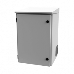 Gabinete de Exterior con Rack de 19 de 16U con Ventiladores y Termosta